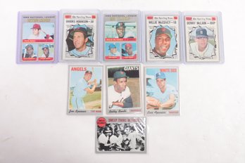 Lot Of 9 1970 Topps Cards Pete Rose Bob Clemente Willie Mccovey Brooks Robinson