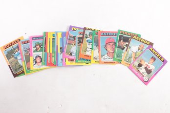 Lot Of 27 1975 Topps Baseball Cards Nolan Ryan Willie Mccovey More