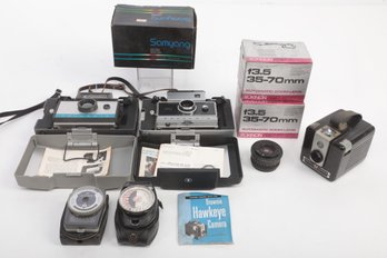 Vintage Cameras & Lenses: Samyang Macro, Poloroid, Brownie Hawkeye, Rokinon, Etc.
