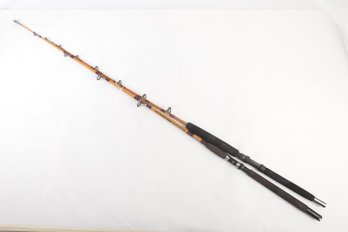 2 Vintage Salt Water Fishing Rods: Fenwick Atlantic Stick Fenglass & Fugi FPS-H24