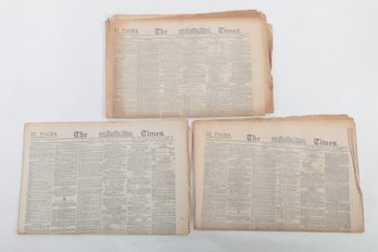 WWI Newspapers 2 Issues London Press, 1914 Scarce