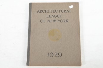 ARCHITECTURAL LEAGUE OF NEW YORK 1929