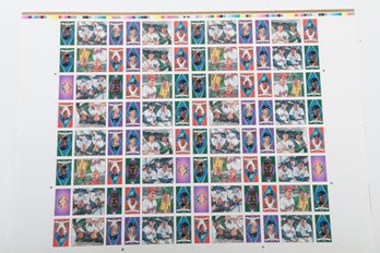 1993 Upper Deck All-Time Heroes Uncut Sheet