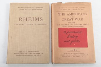 Michelin Guides To The Battle-Fields 1914-1918 THE AMERICANS & RHEIMS Illustrated, Maps