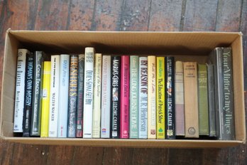 1 Box Of Mystery And Crime Books Including First Editions Vintage Fiction, Collectible Authors, Etc.