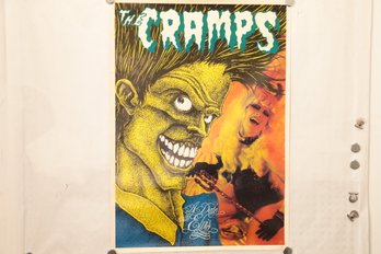The Cramps Poster With Skull - Live