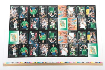 1992-93 UPPER DECK BASKETBALL LARRY BIRD HEROES CARDS UNCUT SHEET #2347/ # 4000