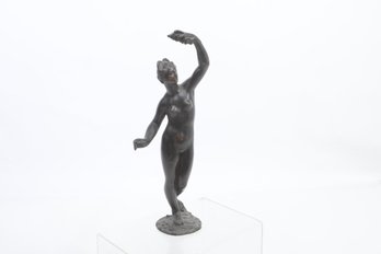 17' Vintage Bronze Nude Statue