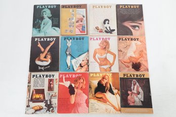 Vintage Playboy Magazine 1964 Complete Year W/Centerfolds