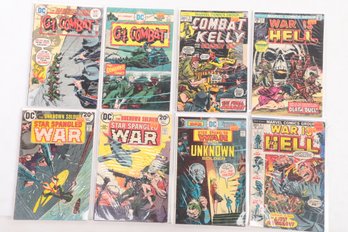 Lot Of 8 Bronze Age War Comic Books