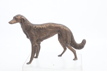 Large Vintage Metal Dog Statue