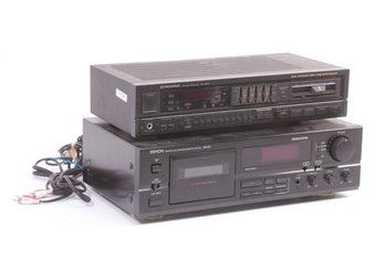 Vintage Pioneer Receiver SX-1500 & Denon Cassette Tape Deck DRM-555