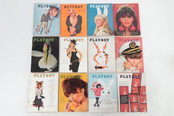 Vintage Playboy Magazine 1966 Complete Year W/Centerfolds