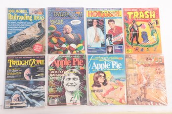 Lot Of 8 Misc Magazines Twilight Zone Apple Pie Trash Harpoon