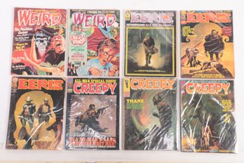 Lot Of 8 Magazines Creepy 89 78 27 Weird 1977 1976 Eerie 62 39 85