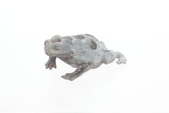 Antique Heavy Lead Flower Frog