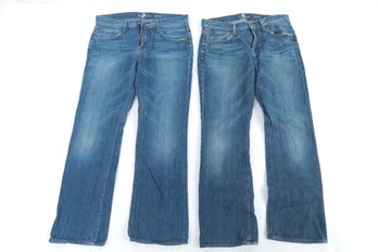 7 For All Mankind Men's  32w X  32l Jeans  Brett 2 Pairs