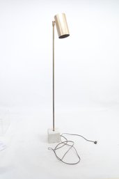 Vintage Midcentury Modern Floor Lamp With White Marble Base