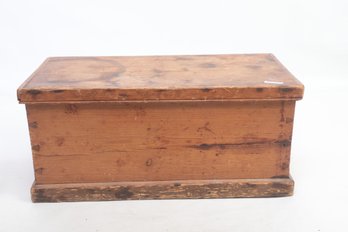 Antique 19th C Hand Made Wooden Trunk/toolbox