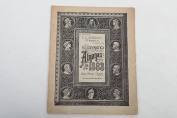 1883 ILLUSTRATED ALMANAC, Compliments Of F. H. CHANDLER, 172 Montague St, BROOKLYN Piano-Fortes, Organs,