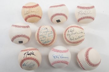 Lot Of 9 Signed Baseballs