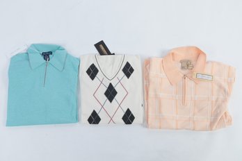 Lot Of 3 Designer Shirts Tulliano (M) Paul Fredricks (M) And Lenor Ramano (L)