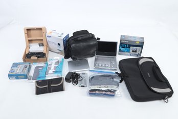 Mixed Electronics Related Items: Samsung Wireless Camera, Portable DVD Player, Phone Cases & More