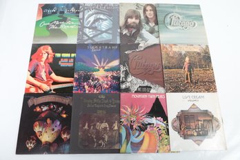 12 VTG Mixed Vinyl LPs: Three Dog Night, Cream, SuperTramp, Chicago, Lynyrd Skynyrd & More