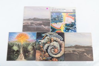 5 Vintage Moody Blues Vinyl Records