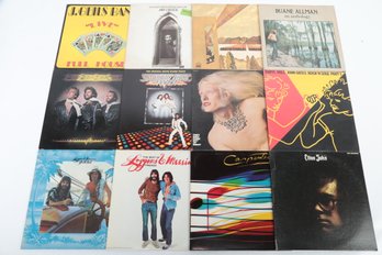 12 Mixed Vinyl LPs: Loggins & Messina, Carpenters, Elton John, BeeGees, Stevie Wonder & More