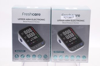 Lot Of 2 Freshcare Blood Pressure Machine, Automatic Digital Upper Arm Blood Pressure Monitor