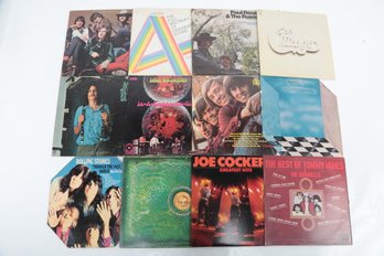 12 VTG Vinyl Records: Rolling Stones, Alice Cooper, Joe Crocker, James Taylor, Iron Butterfly & More