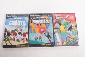 Lot Of 3 Factory Sealed Dvd's Challenge Of The Go Bots Volume 1 And 2 Voltron Final Battle