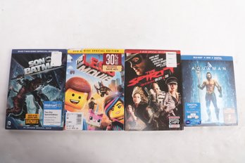 Lot Of 4 Factory Sealed Dvd's Son Of Batman Lego Movie Spirit Aquaman