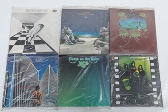 6 Assorted YES Vinyl LP Records: Going For One, Yessongs, Close To The Edge, Time & A Word, Etc.