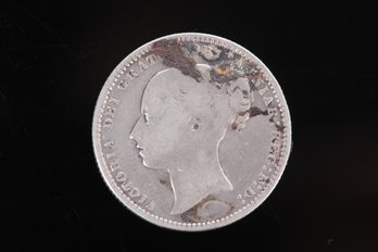 1872 English Silver 1 Shilling