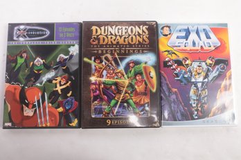 Lot Of 3 DVD Dungeons Dragons Exosquad X-men