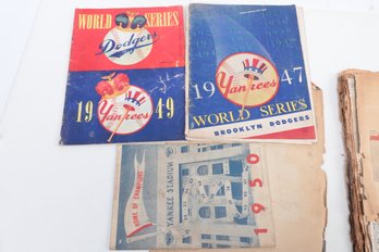 Fantastic 1940-50's Baseball Scrap Album World Series Programs Bowman Blony Baseball Cards & More