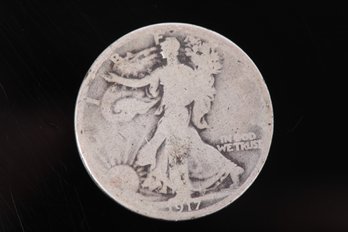 1917 S Walking Liberty Silver Half Dollar