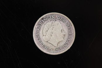 1954  Netherlands Silver 1/10 Gulden