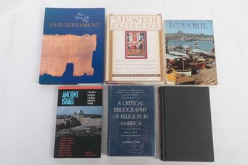 6 RELIGION BOOKS,OLD TESTAMENT, ISTANBUL, ANTIENT ISRAEL, JEWISH EXPERIENCE, THE HIRAM KEY, ETC.