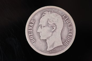 1945  Venezuela Silver 10 Lei