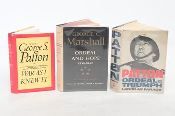 WWII 3 Books On George S. Patton And George Marshall