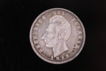 1915 Ecuador Silver 2 Dec