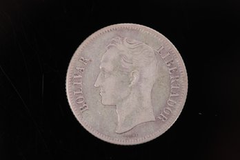 1948 Venezuela Silver 5 Lei