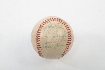 1975 Red Sox Team Signed Ball Yastrzemski And Fisk