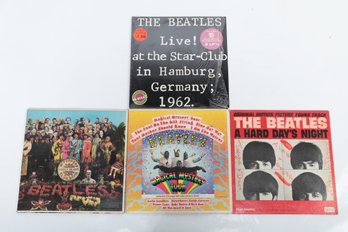 4 Original Beatles Vinyl LPs: Sgt. Peppers Lonely Hearts Club Band, Magical Mystery Tour, Hard Days Night