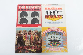 4 VTG Beatles Vinyl LPs: Sgt Peppers Lonely Hearts, Magical Mystery Tour, HELP! & Hard Days Night