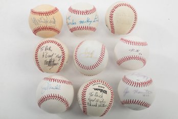 Lot Of 9 Signed Baseballs