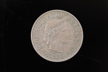 1885 Switzerland Coin Au